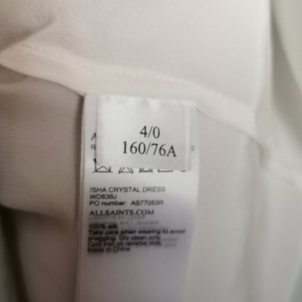 AllSaints Isha Crystal Silk Dress - Picture 4 of 5